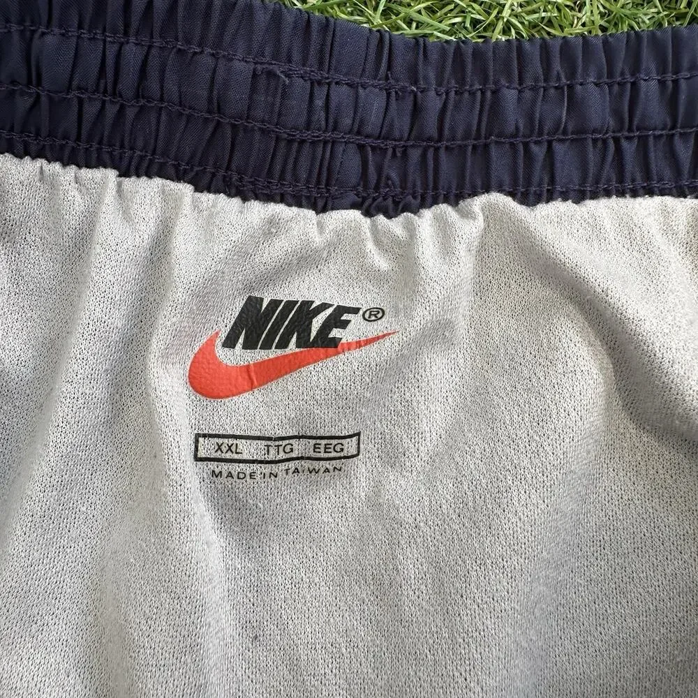 Vintage 90s Nike Nylon Running Shorts Mens Size‎ XXL Navy Blue Small Swoosh